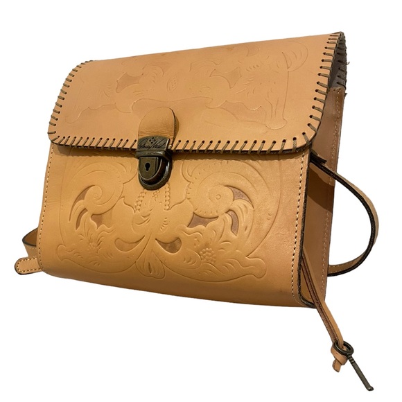 Patricia Nash Carved Leather Crossbody - Picture 2 of 12
